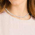 Swarovski Una Angelic Round cut, Medium, White, 18K rose gold finish Necklace
