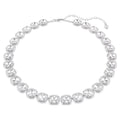 Swarovski Una Angelic Cushion cut, White, Rhodium plated Necklace