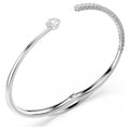 Swarovski Matrix Round cut, White, Rhodium plated Bangle