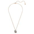 Swarovski Swan Mixed cuts, Swan, Black, 18K rose gold finish Pendant