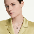 Swarovski Swan Mixed cuts, Swan, Black, 18K rose gold finish Pendant