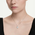 Swarovski Una Angelic Cushion cut, White, Rhodium plated Pendant