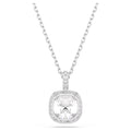 Swarovski Una Angelic Cushion cut, White, Rhodium plated Pendant