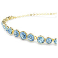 Swarovski Imber Round cut, Blue, 18K gold finish Bracelet