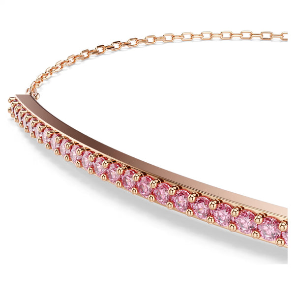 Swarovski Only Round cut, Pink, 18K rose gold finish Bracelet