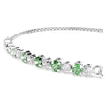 Swarovski Matrix Round cut, Green, Rhodium plated Bracelet