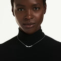 Swarovski Mesmera Marquise cut, White, Rhodium plated Necklace