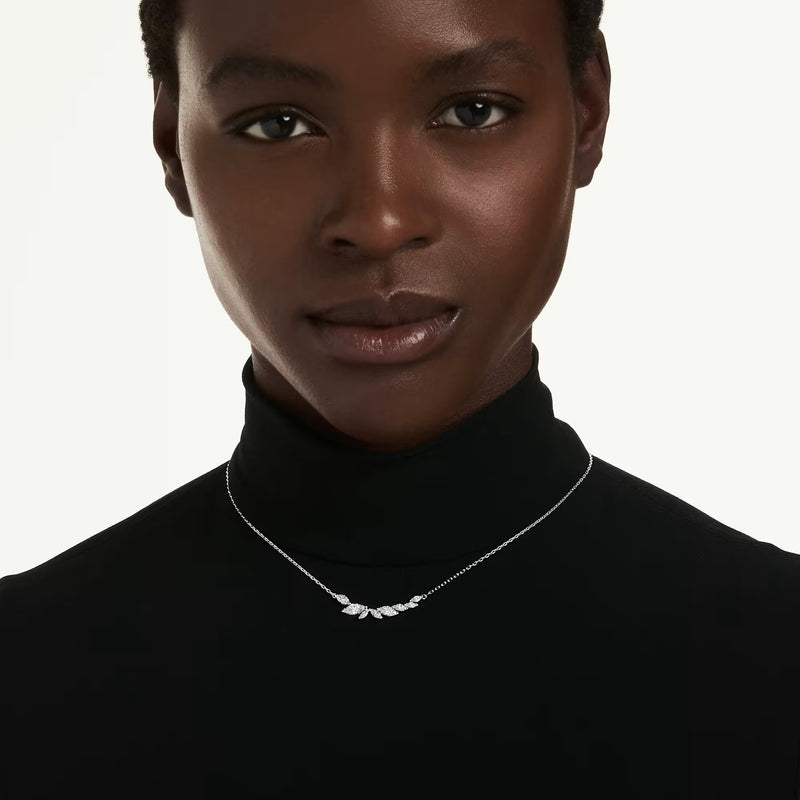Swarovski Mesmera Marquise cut, White, Rhodium plated Necklace