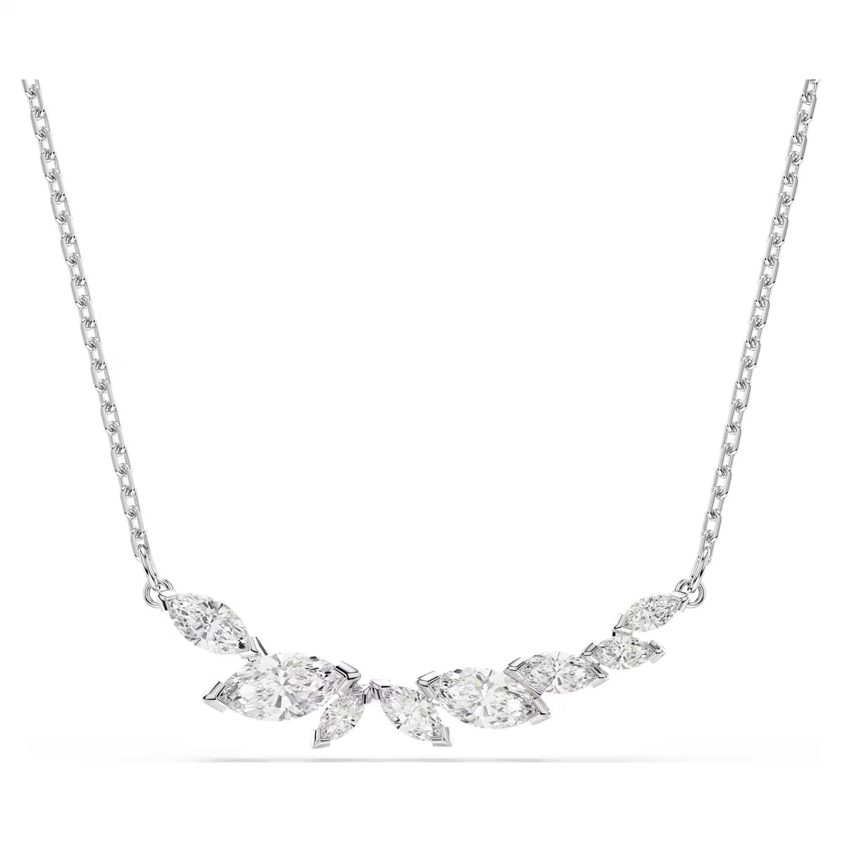 Swarovski Mesmera Marquise cut, White, Rhodium plated Necklace