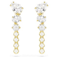 Swarovski Mesmera Mixed cuts, White, 18K gold finish Drop Earrings