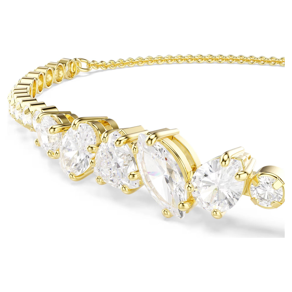 Swarovski Mesmera Mixed cuts, White, 18K gold finish Bracelet