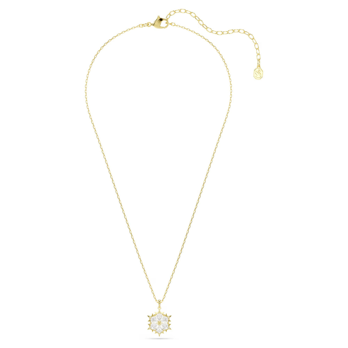 Swarovski Magic Mixed cuts, Snowflake, White, 18K gold finish Pendant