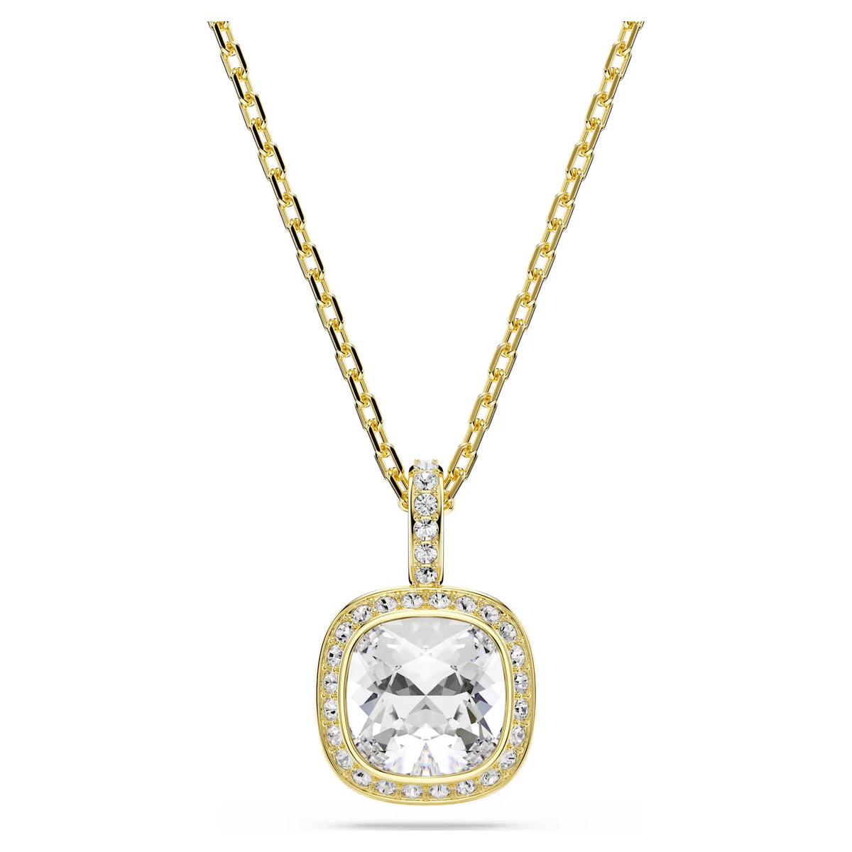 Swarovski Una Angelic Cushion cut, White, 18K gold finish Pendant