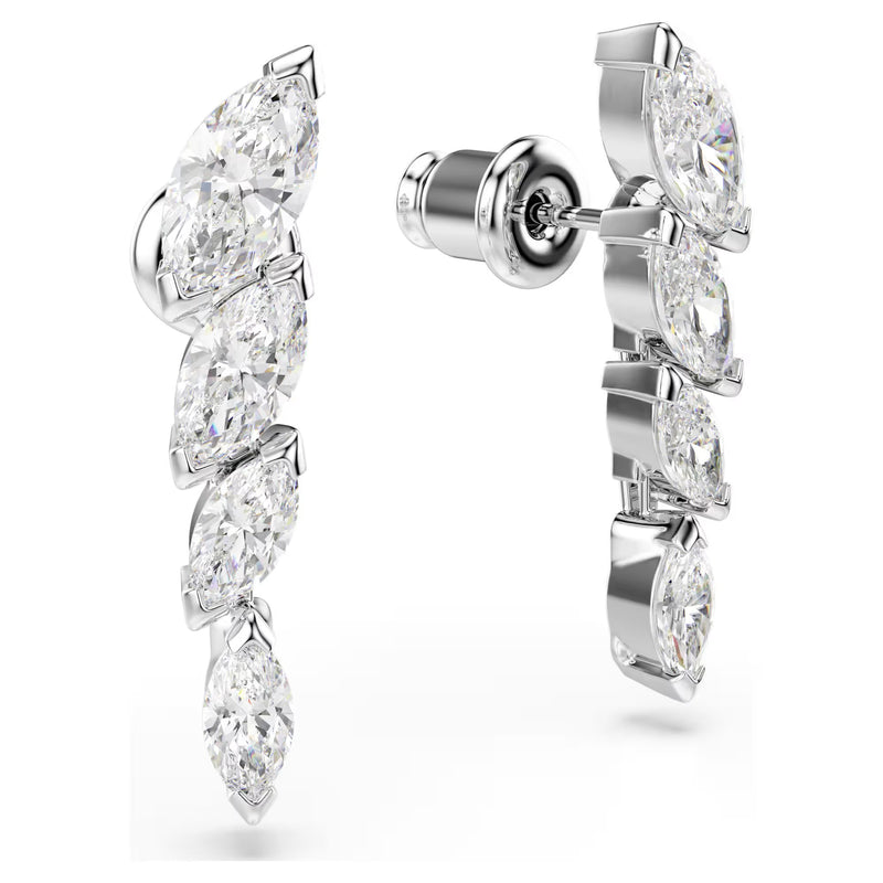 Swarovski Mesmera Marquise cut, White, Rhodium plated Earrings