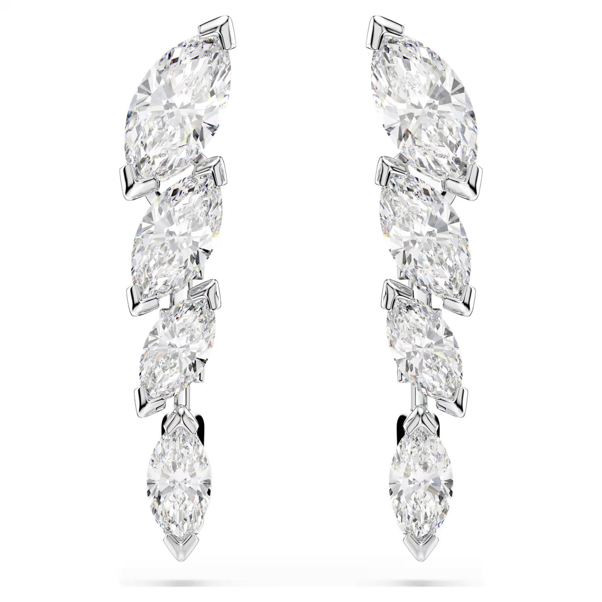 Swarovski Mesmera Marquise cut, White, Rhodium plated Earrings