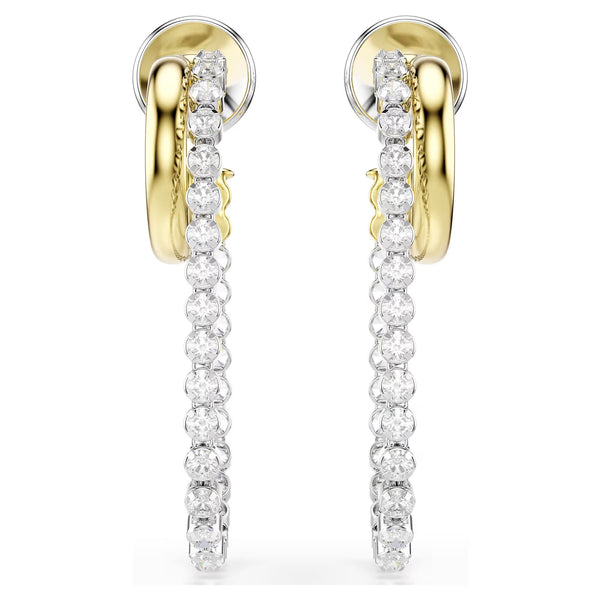 Swarovski Hyperbola Round cut, White, Mixed metal finish Earrings