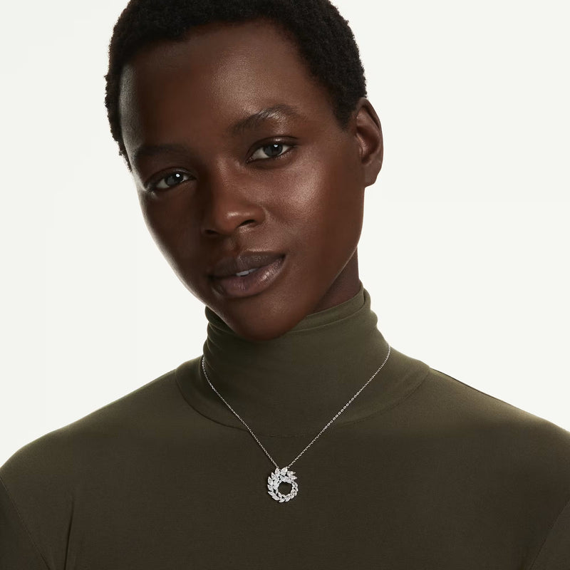 Swarovski Mesmera Marquise cut, White, Rhodium plated Pendant