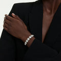 Swarovski Una Angelic Cushion cut, White, Rhodium plated Bracelet