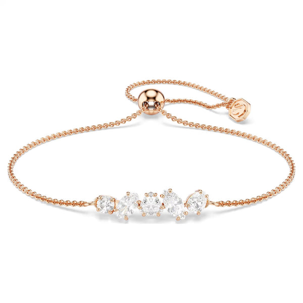 Swarovski Mesmera Mixed cuts, White, 18K rose gold finish Bracelet