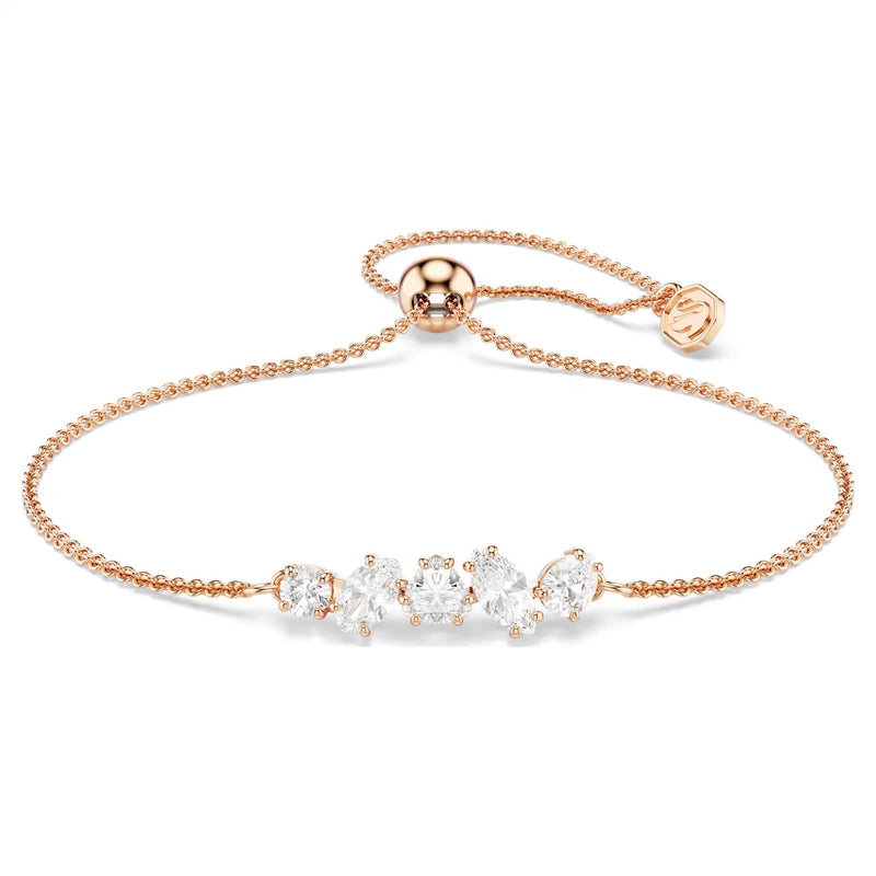 Swarovski Mesmera Mixed cuts, White, 18K rose gold finish Bracelet