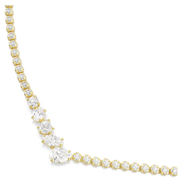 Swarovski Mesmera Mixed cuts, White, 18K gold finish Necklace