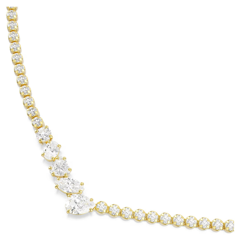 Swarovski Mesmera Mixed cuts, White, 18K gold finish Necklace