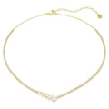 Swarovski Mesmera Mixed cuts, White, 18K gold finish Necklace