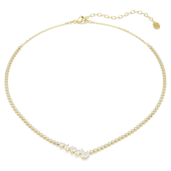 Swarovski Mesmera Mixed cuts, White, 18K gold finish Necklace