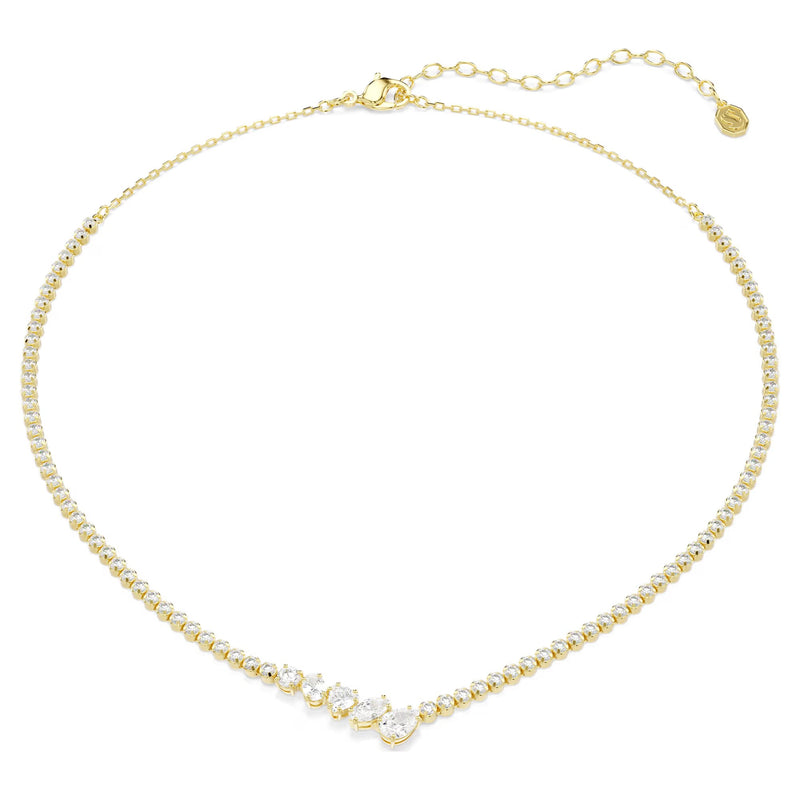 Swarovski Mesmera Mixed cuts, White, 18K gold finish Necklace