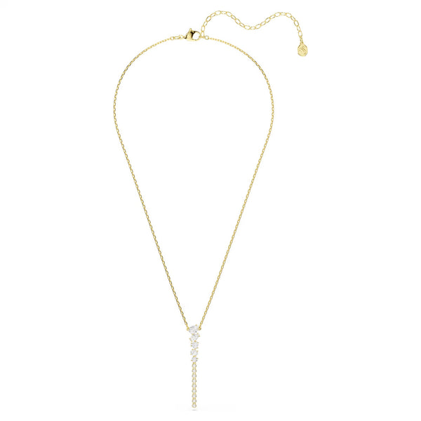 Swarovski Mesmera Mixed cuts, White, 18K gold finish Y Necklace