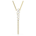 Swarovski Mesmera Mixed cuts, White, 18K gold finish Y Necklace