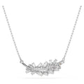 Swarovski Vienna Mixed cuts, Feather, White, Rhodium plated Pendant