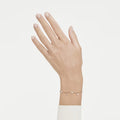 Swarovski Imber Crystal pearl, Round cut, White, 18K rose gold finish Bracelet