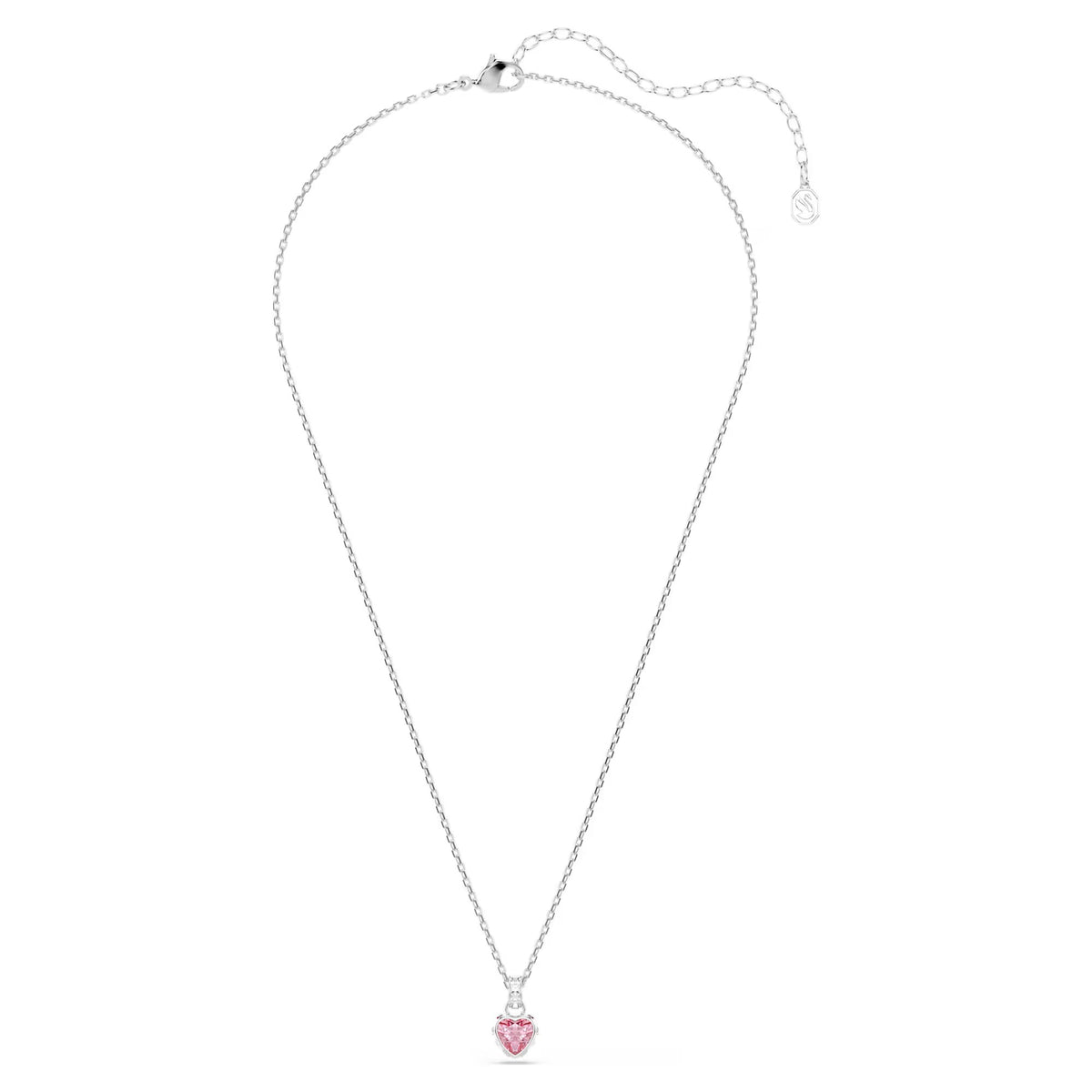 Swarovski Chroma Mixed cuts, Pink, Rhodium plated Pendant