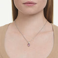 Swarovski Chroma Mixed cuts, Pink, Rhodium plated Pendant