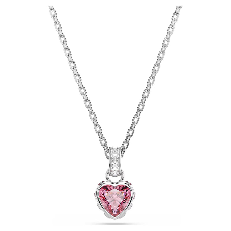 Swarovski Chroma Mixed cuts, Pink, Rhodium plated Pendant
