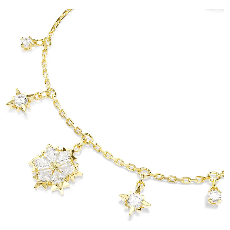 Swarovski Magic Mixed cuts, Snowflake, White, 18K gold finish Bracelet
