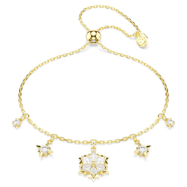 Swarovski Magic Mixed cuts, Snowflake, White, 18K gold finish Bracelet