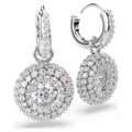 Swarovski Sublima Round cut, White, Rhodium plated Earrings