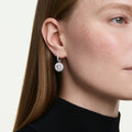 Swarovski Sublima Round cut, White, Rhodium plated Earrings