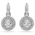 Swarovski Sublima Round cut, White, Rhodium plated Earrings