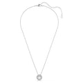 Swarovski Sublima Round cut, White, Rhodium plated Pendant