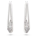 Swarovski Classica Round cut, Small, White, Sterling silver Hoop Earrings
