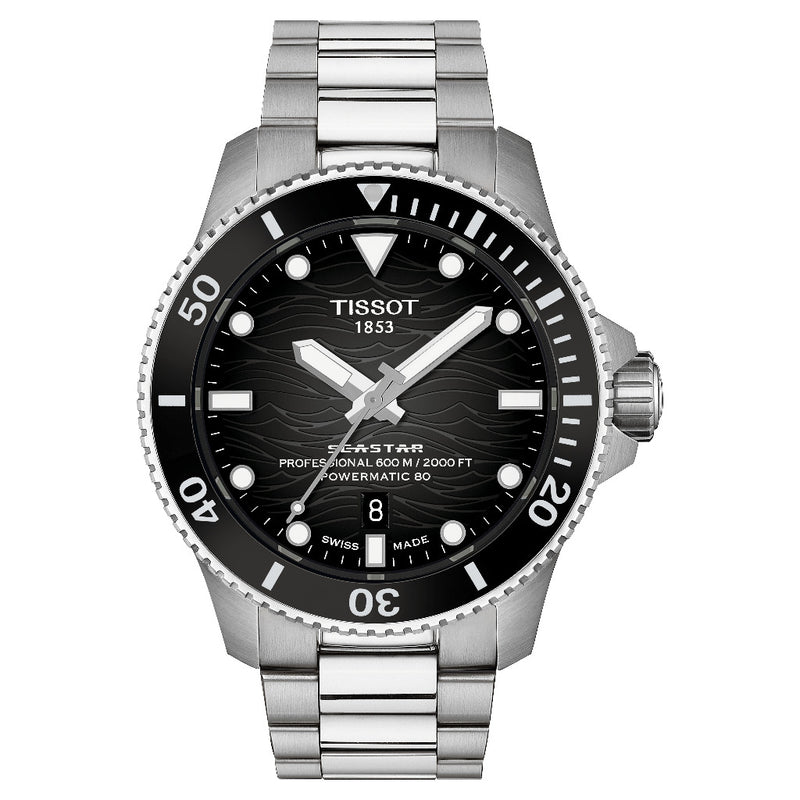 Tissot Seastar Automatic 2000 Black 44mm Watch T1209071105100