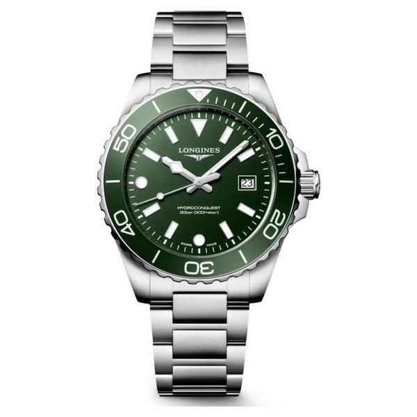 Longines HydroConquest Green 42mm Quartz Watch L3.769.4.06.6