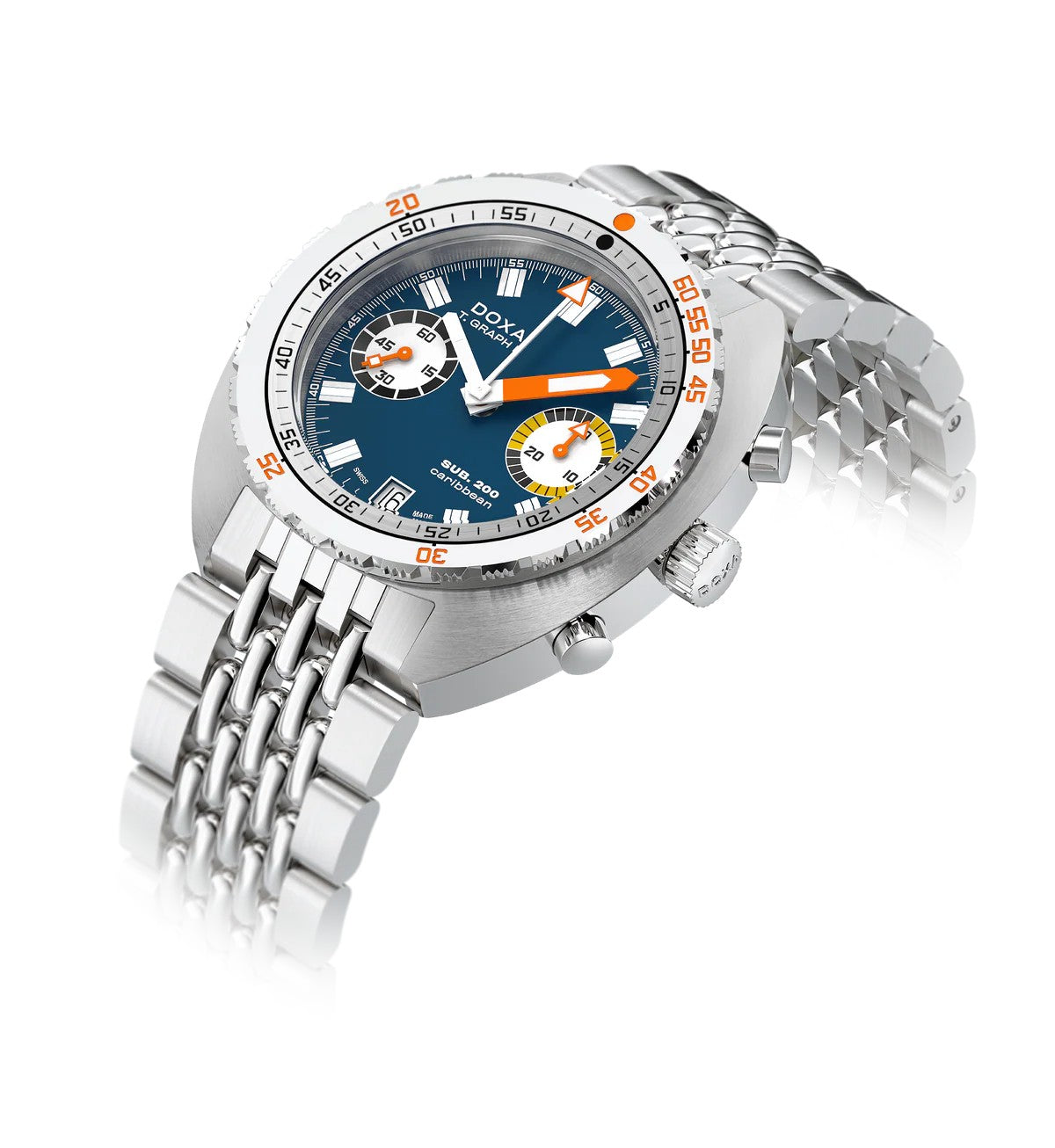Doxa Sub 200 T.Graph II Caribbean Staninless Steel 42mm Watch 806.10.201.10