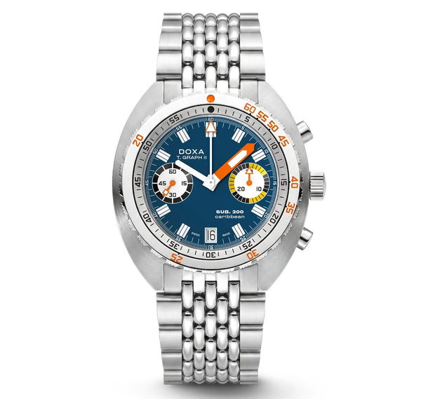Doxa Sub 200 T.Graph II Caribbean Staninless Steel 42mm Watch 806.10.201.10