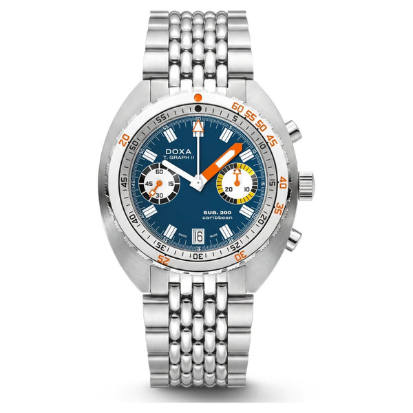Doxa Sub 200 T.Graph II Caribbean Staninless Steel 42mm Watch 806.10.201.10