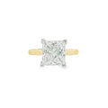 Princess Cut 4.05ct Lab Grown Diamond, 18ct Yellow Gold Ring