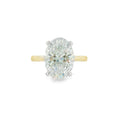 Oval Cut 5.05ct Lab Grown Diamond, 18ct Yellow Gold Ring